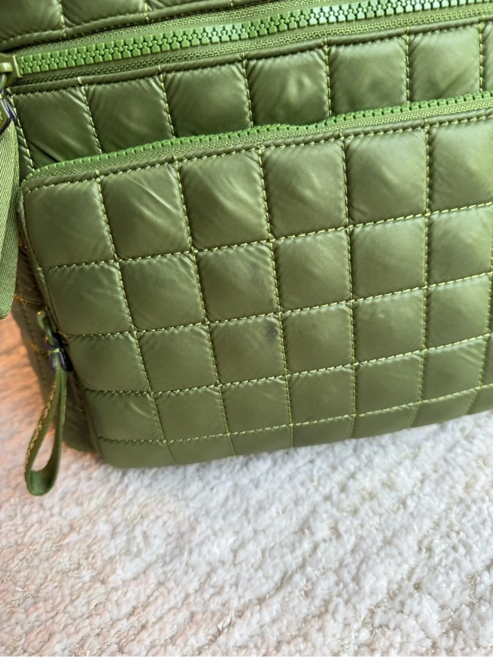 kate spade Quilted Olive Green Mini Backpack